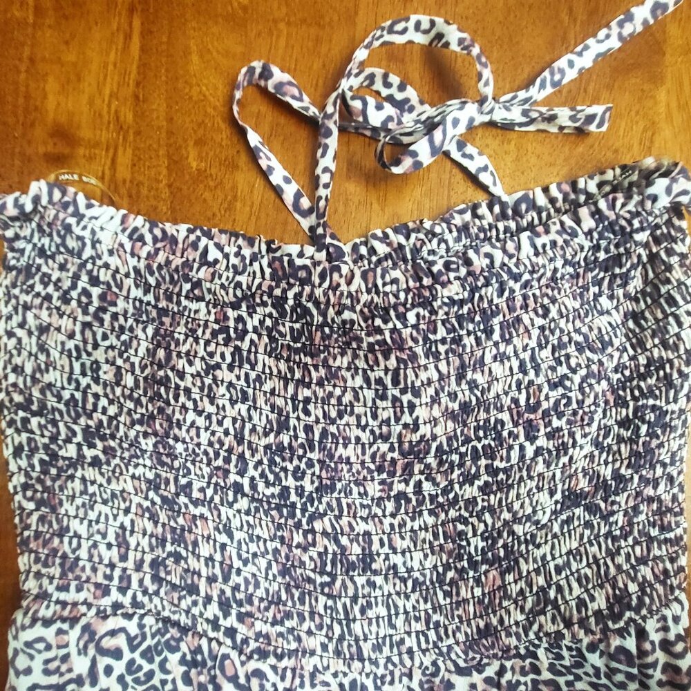 Hale Bob ~ Sz S ~ Animal Print ~ Halter Top Dress ~ Excellent Condition - Picture 8 of 11